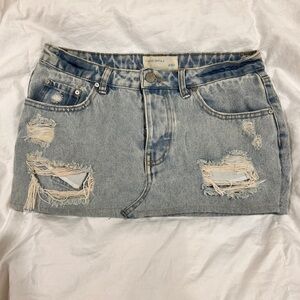 Ban•Jara Denim Mini Skirt Size 28